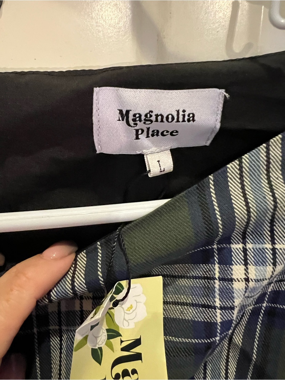 Magnolia Place Plaid Dress- Green & Blue